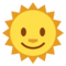 Sun With Face emoji on HTC